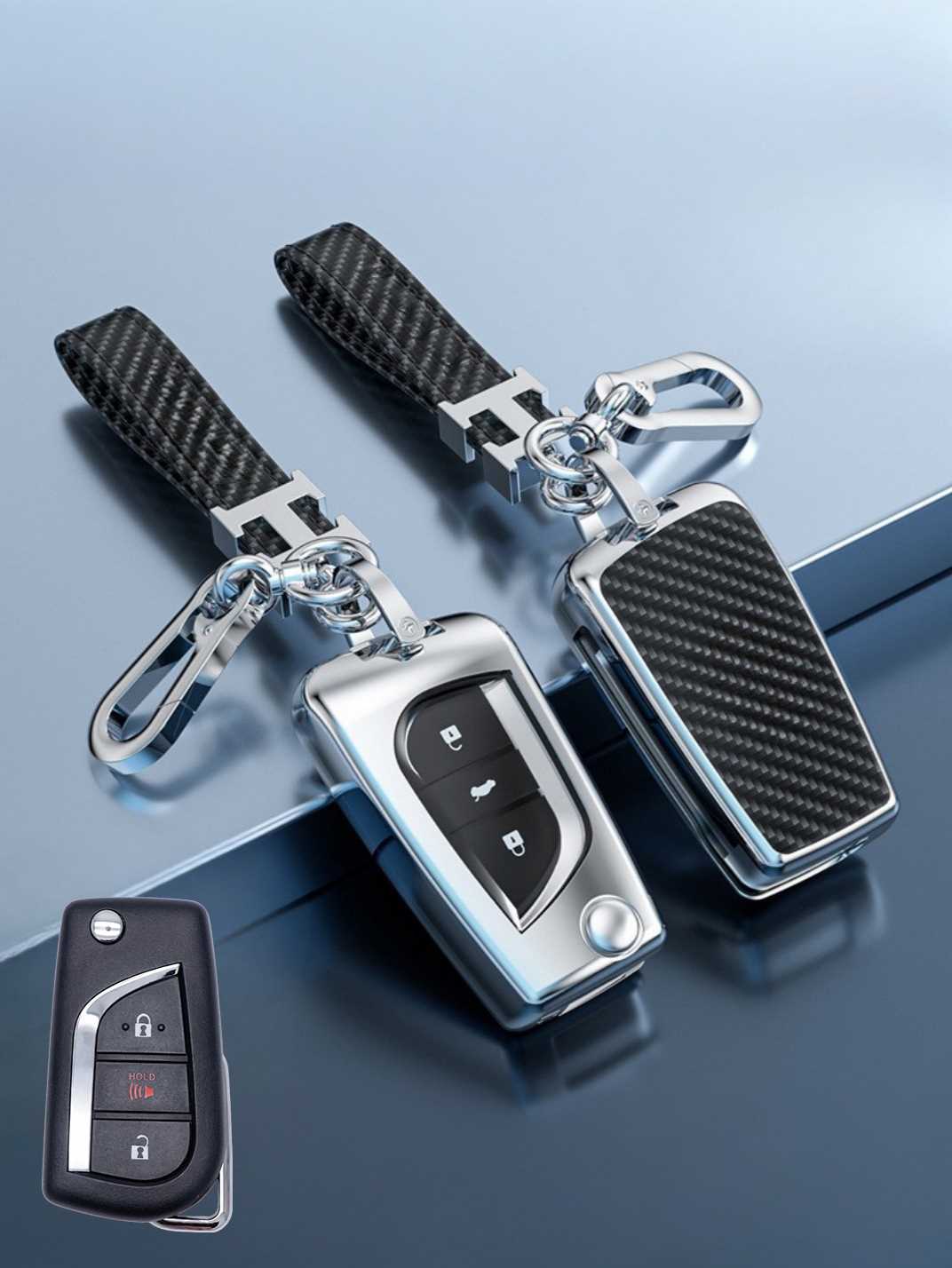 Visible Button Toyota Key Protector Shell