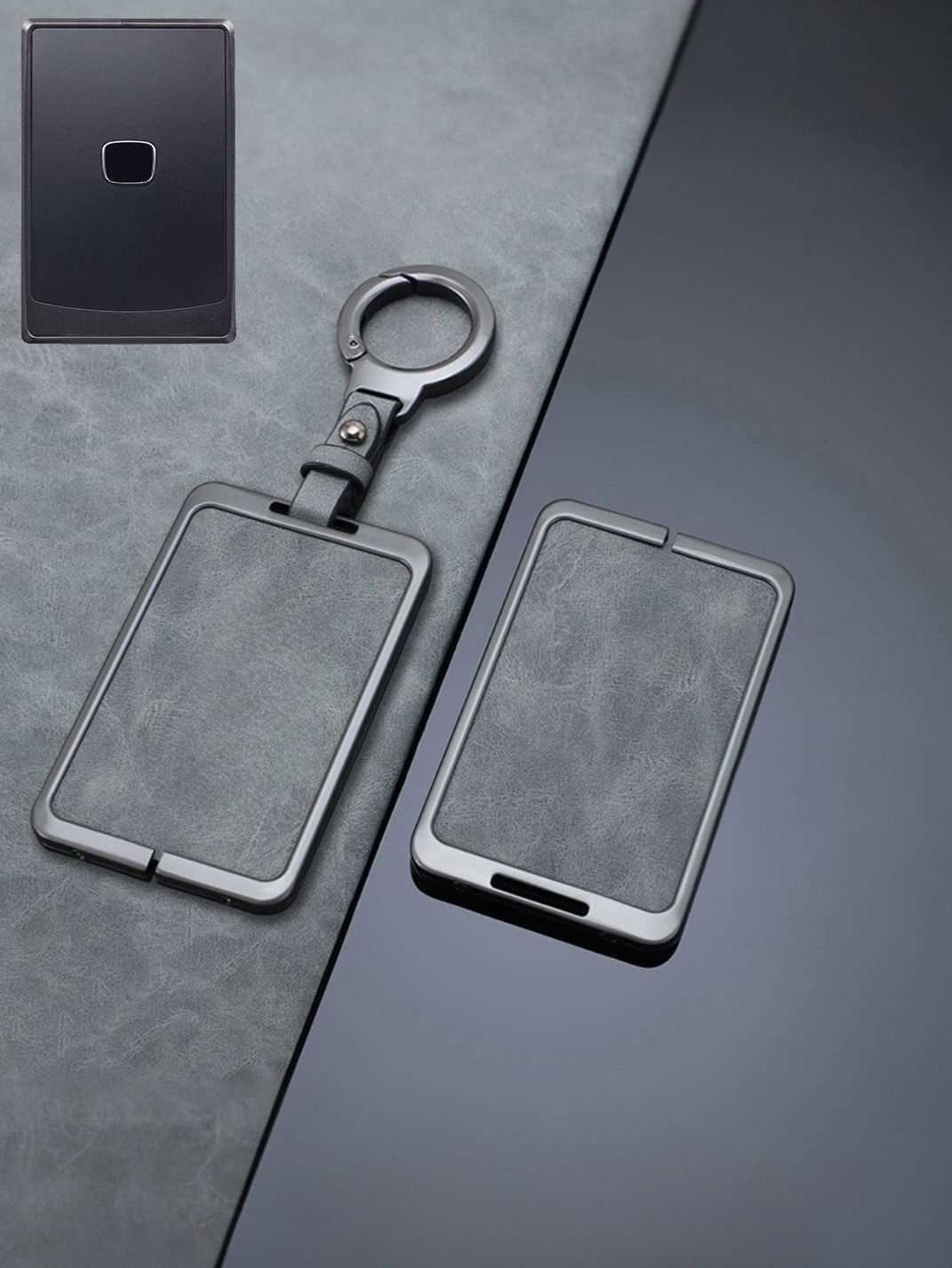 Vintage Leather Metal Alloy Honda Key Cover