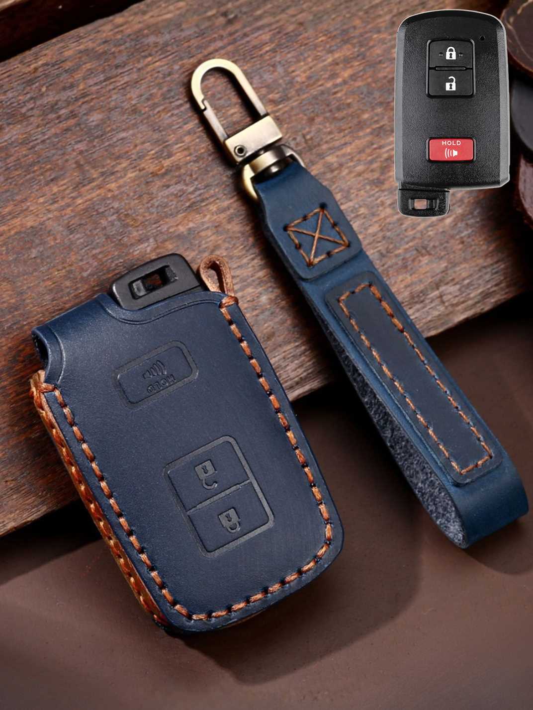 Premium Genuine Leather Toyota Key Cover