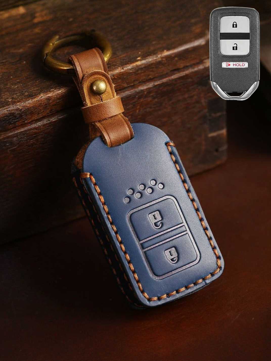 Premium Genuine Leather Honda Key Cover