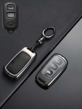 Vintage Leather Metal Alloy Toyota Key Cover