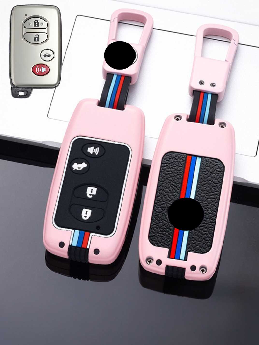Luxury Colored Alloy Toyota Key Fob Case