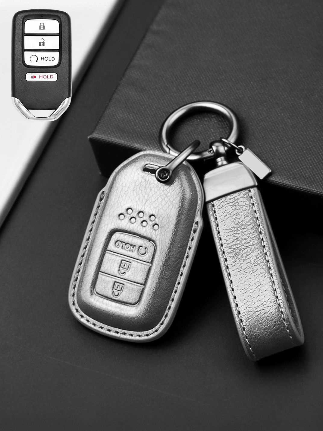 Premium Genuine Leather Honda Key Cover