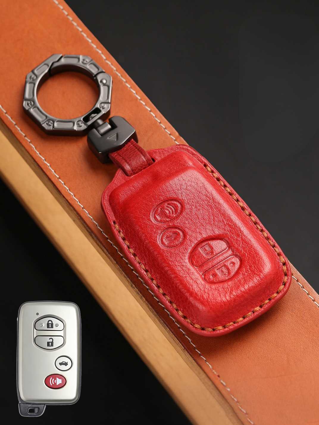Premium Genuine Leather Toyota Key Cover