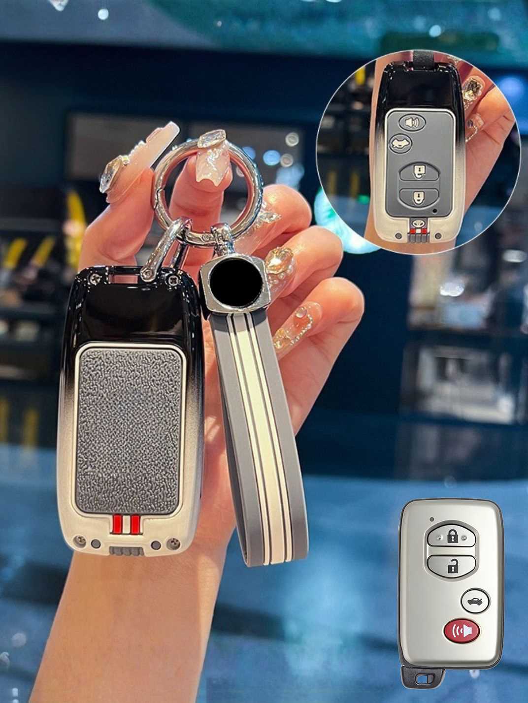 Luxury Colored Alloy Toyota Key Fob Case