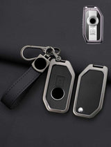 BMW Motorcycle Key Genuine Leather & Metal Frame