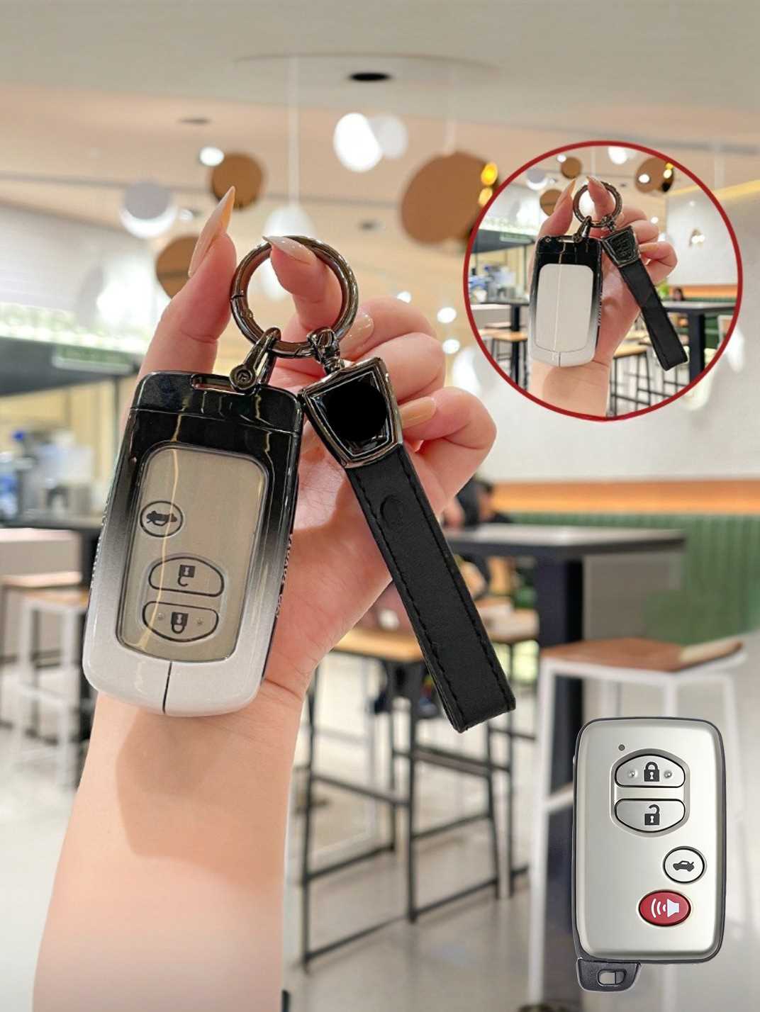 Premium Visible-Button Toyota Key Shell
