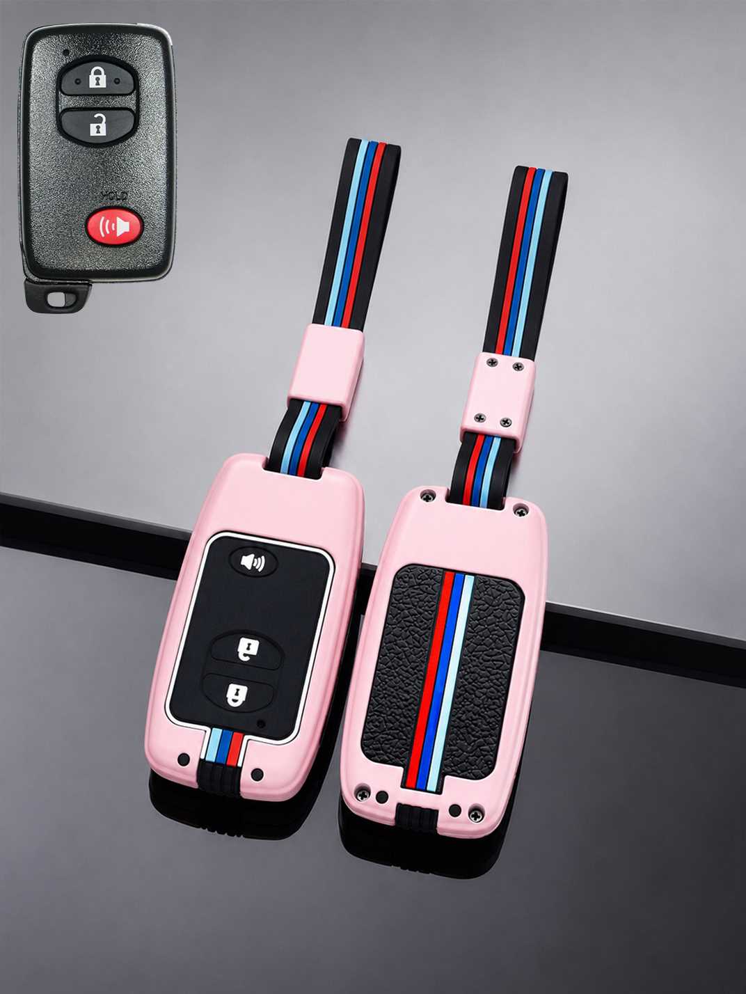 Luxury Colored Alloy Toyota Key Fob Case