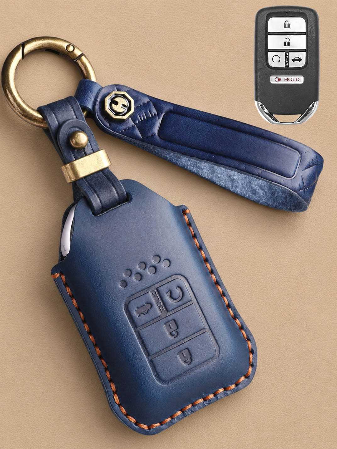 Premium Genuine Leather Honda Key Cover