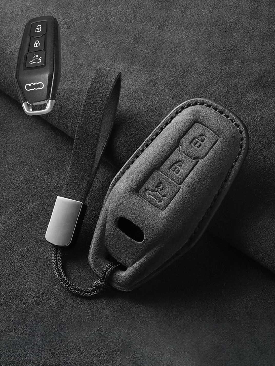 Genuine Alcantara Audi Key Fob Cover
