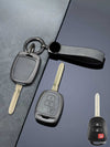 Vintage Leather Metal Alloy Toyota Key Cover