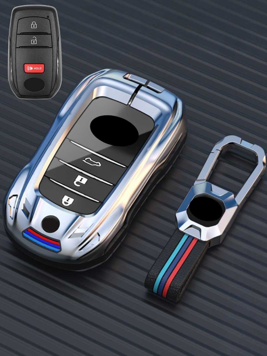 Visible Button Toyota Key Protector Shell