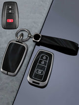 Vintage Leather Metal Alloy Toyota Key Cover