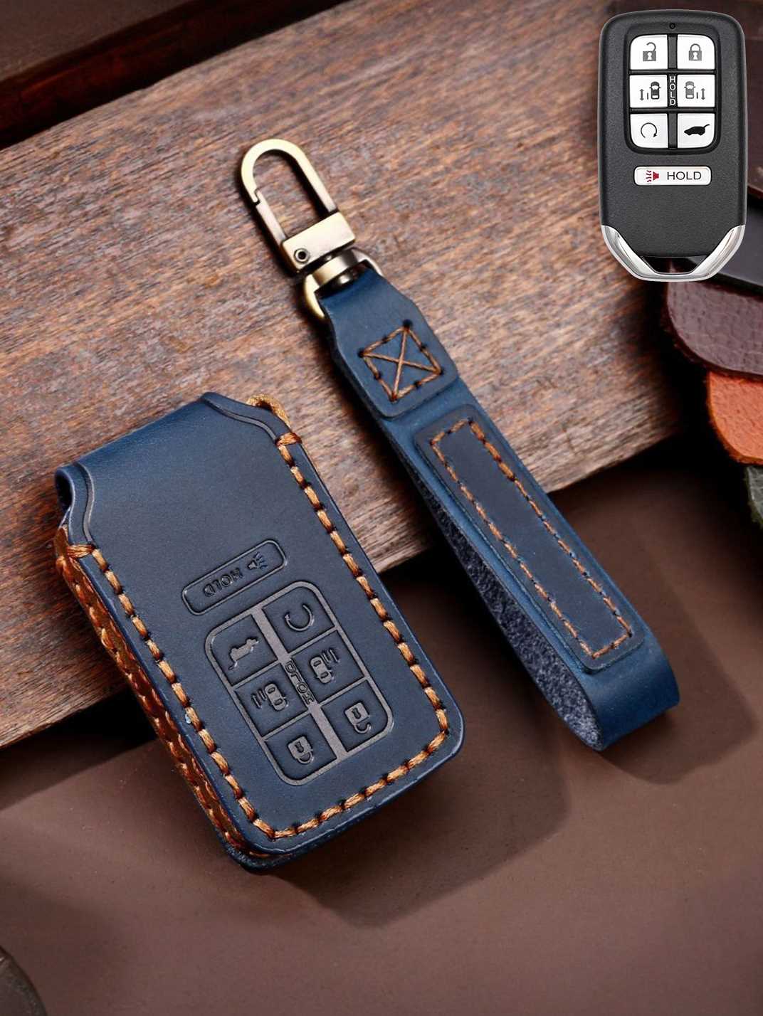 Premium Genuine Leather Honda Key Cover