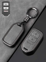 Honda Key Genuine Leather & Metal Frame