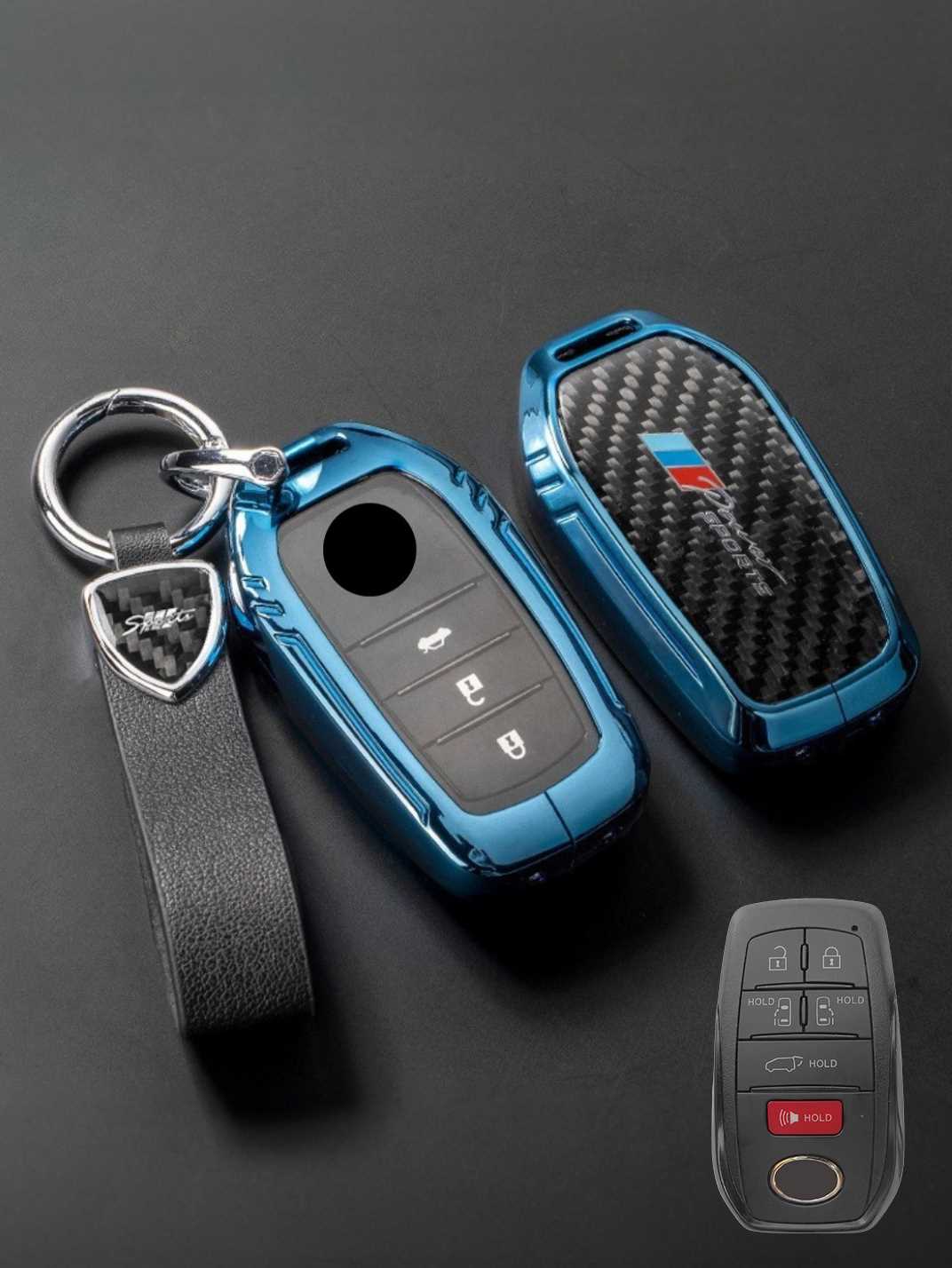 Visible Button Toyota Key Protector Shell