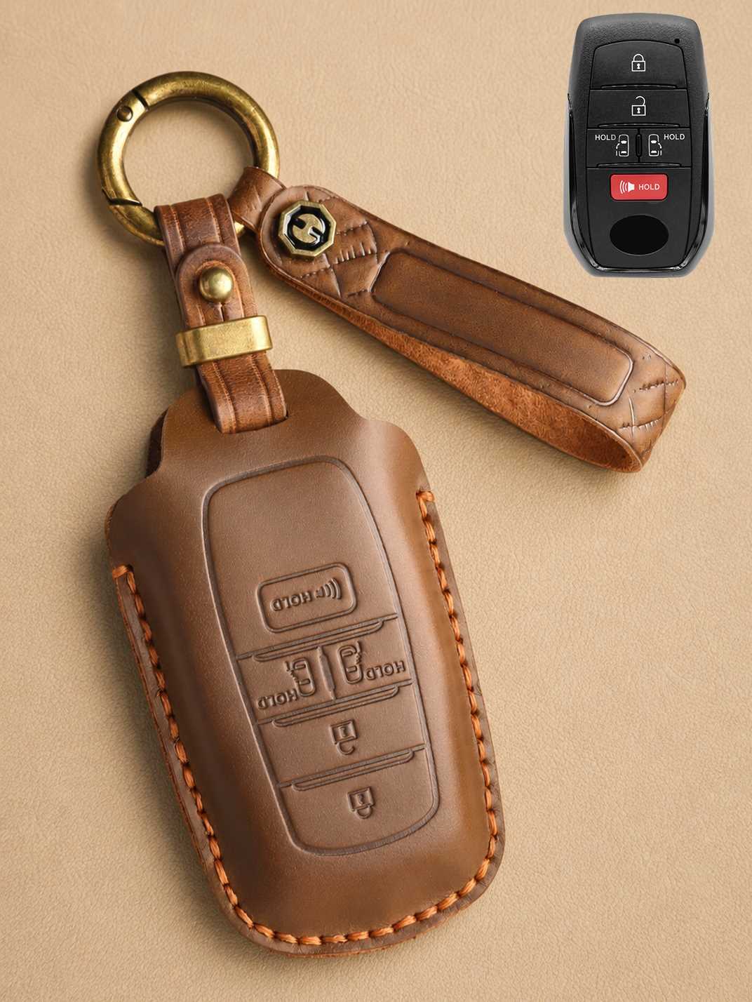 Premium Genuine Leather Toyota Key Cover