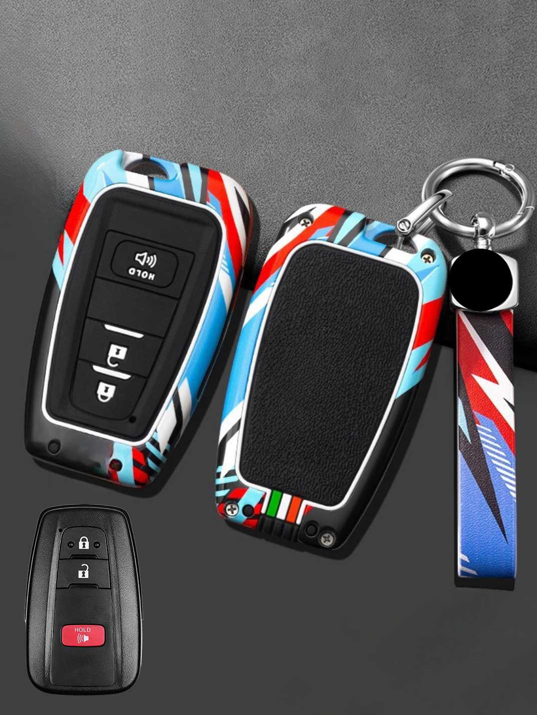 Luxury Colored Alloy Toyota Key Fob Case
