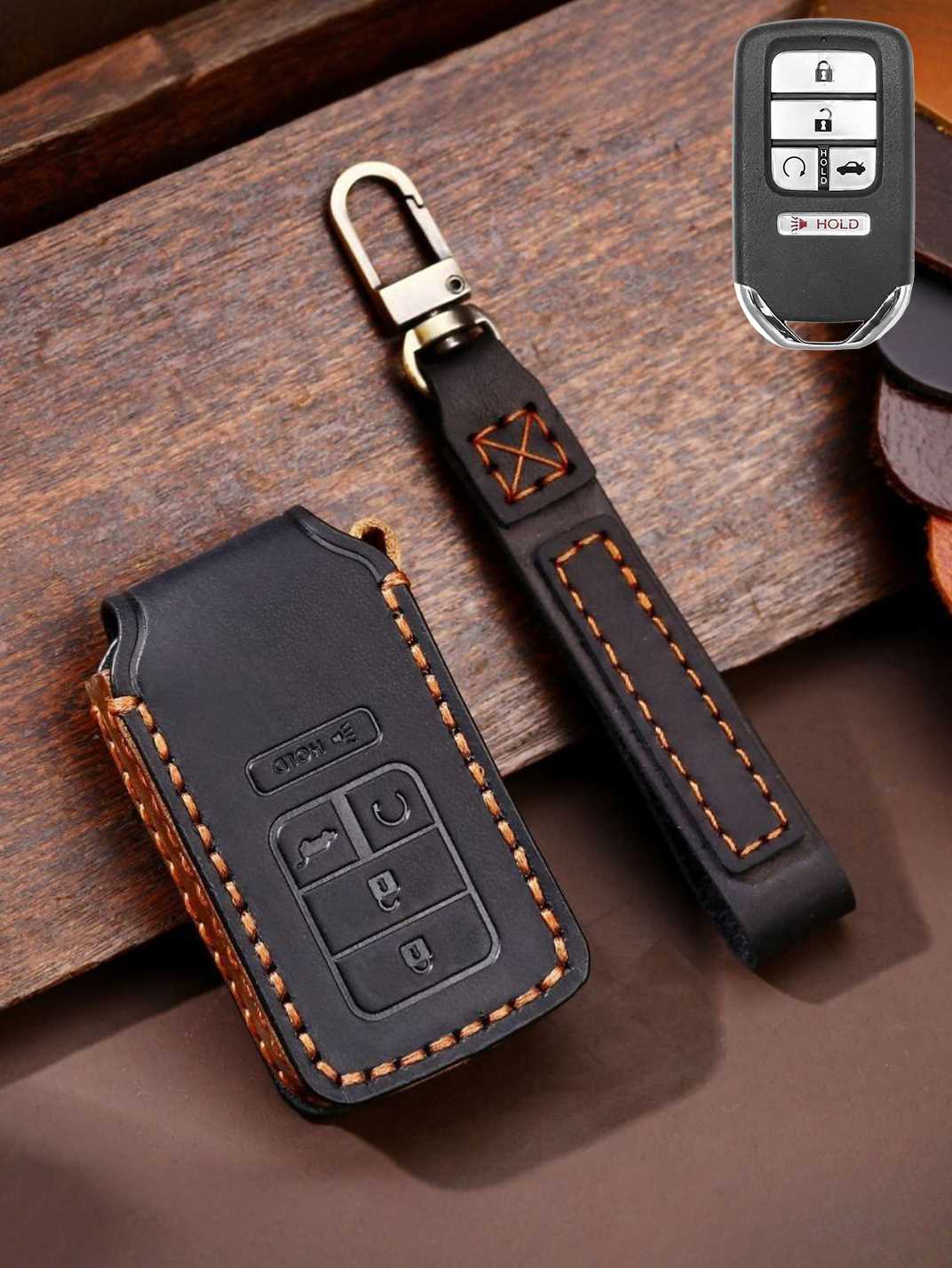 Premium Genuine Leather Honda Key Cover