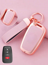 Toyota Key Fob Cover with Leather & Metal Frame