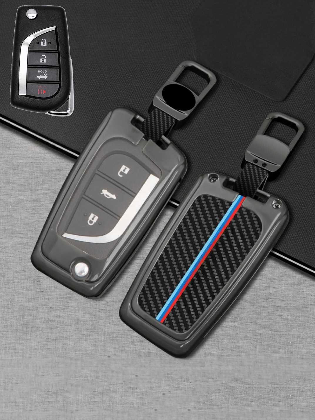 Visible Button Toyota Key Protector Shell