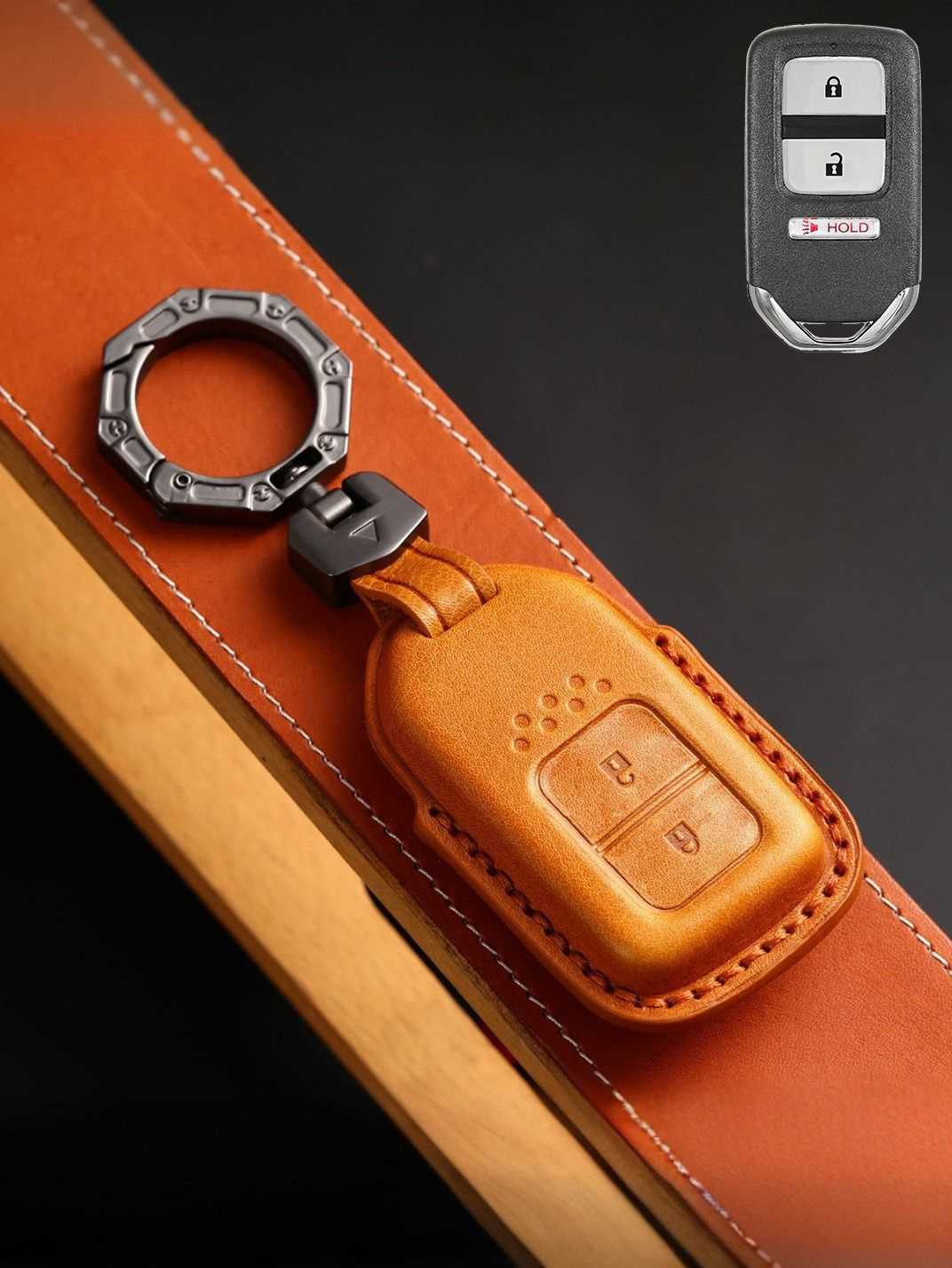 Premium Genuine Leather Honda Key Cover