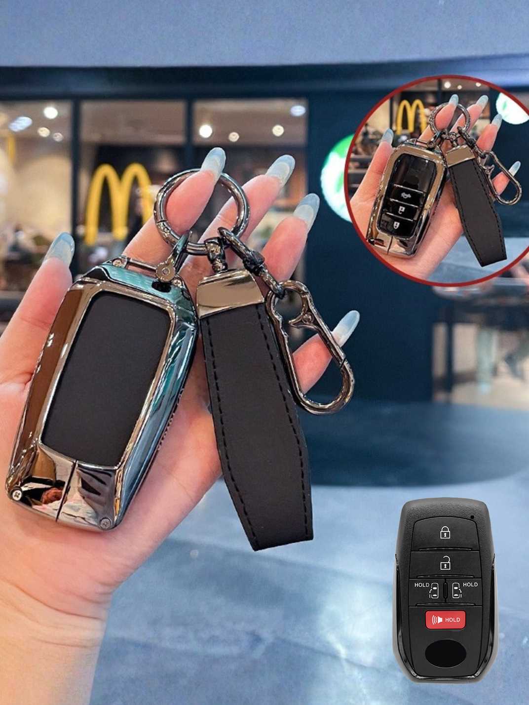 Premium Visible-Button Toyota Key Shell