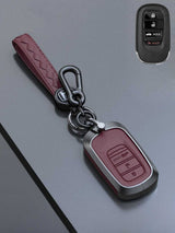Honda Key Genuine Leather & Metal Frame