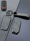 Vintage Leather Metal Alloy Toyota Key Cover