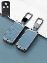 Honda Key Fob Cover with Leather & Metal Frame