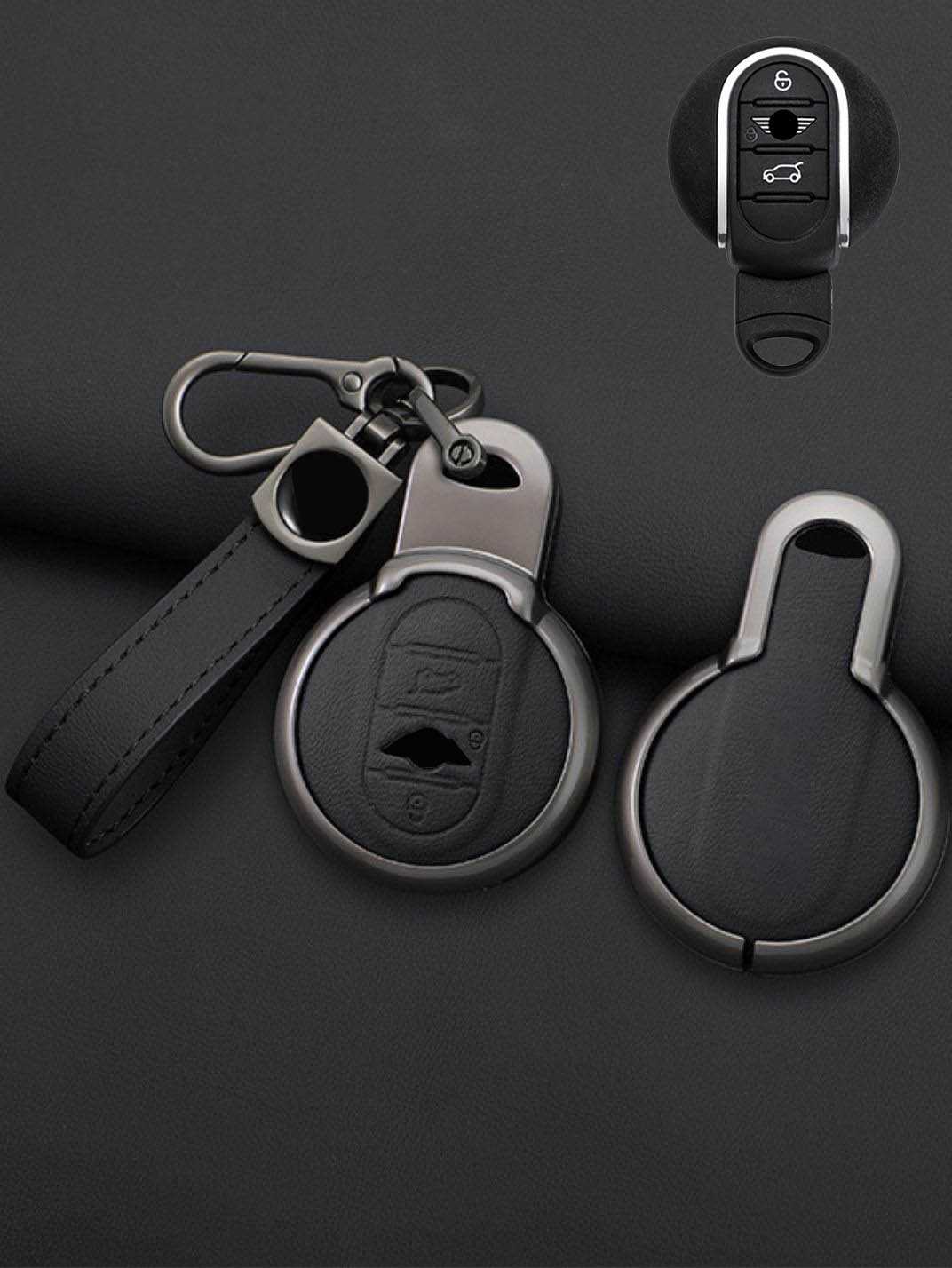 Vintage Leather & Metal Alloy MINI Key Cover
