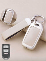 Honda Key Fob Cover with Leather & Metal Frame