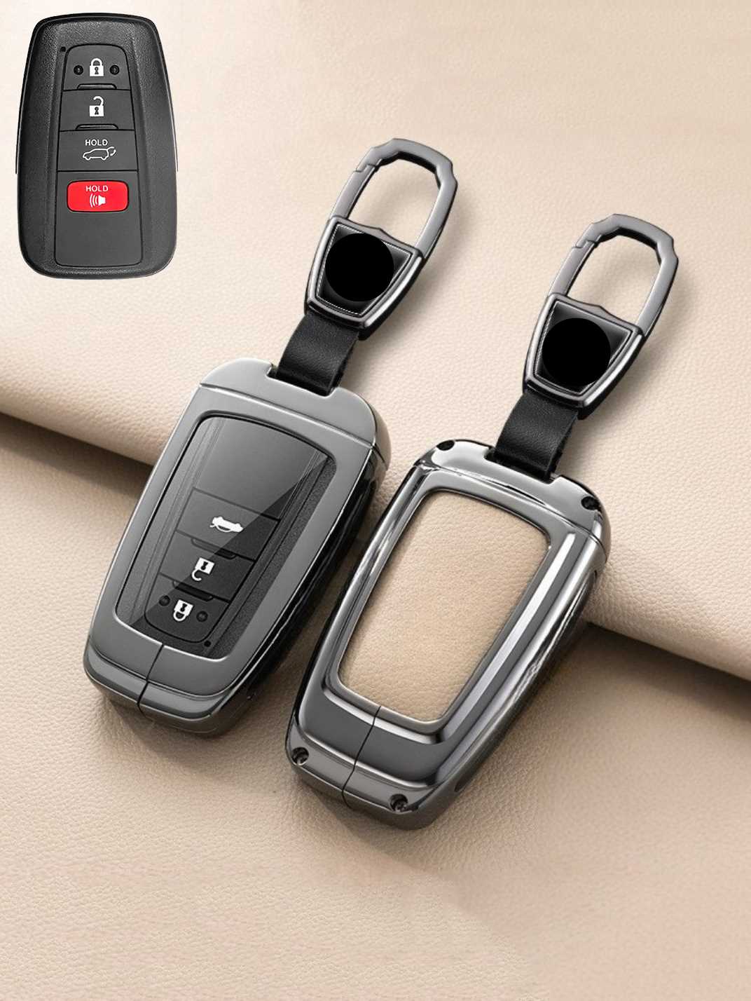 Premium Visible-Button Toyota Key Shell