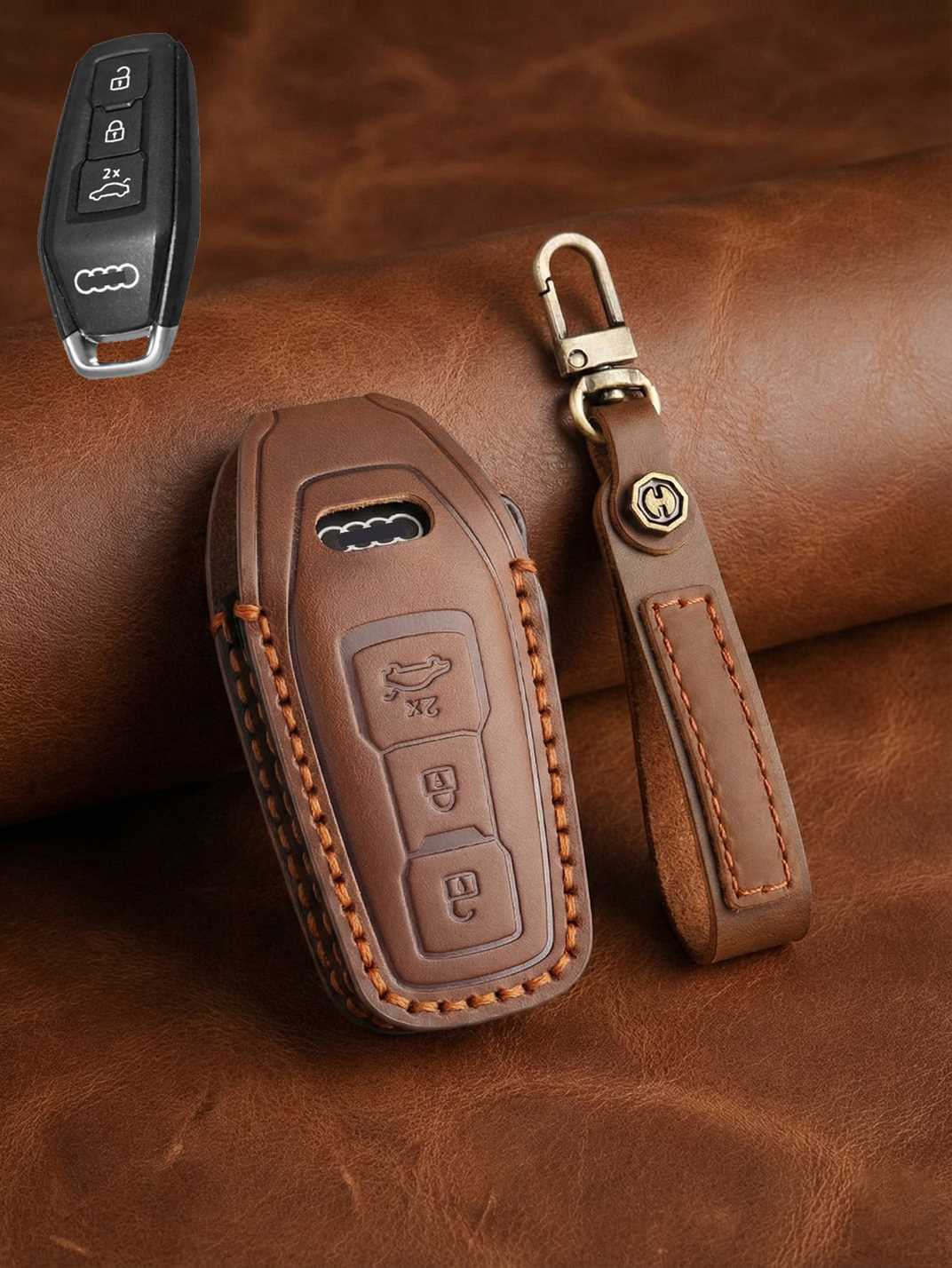 Premium Genuine Leather Audi Key Cover