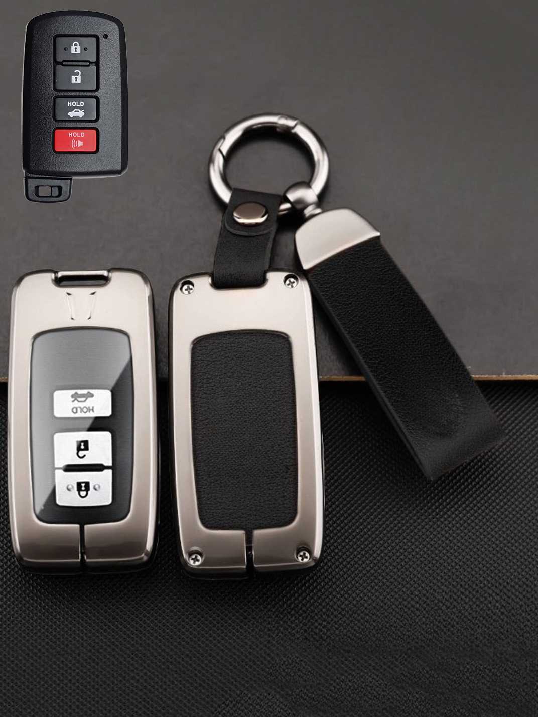 Premium Visible-Button Toyota Key Shell