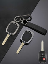Toyota Key Fob Cover with Leather & Metal Frame