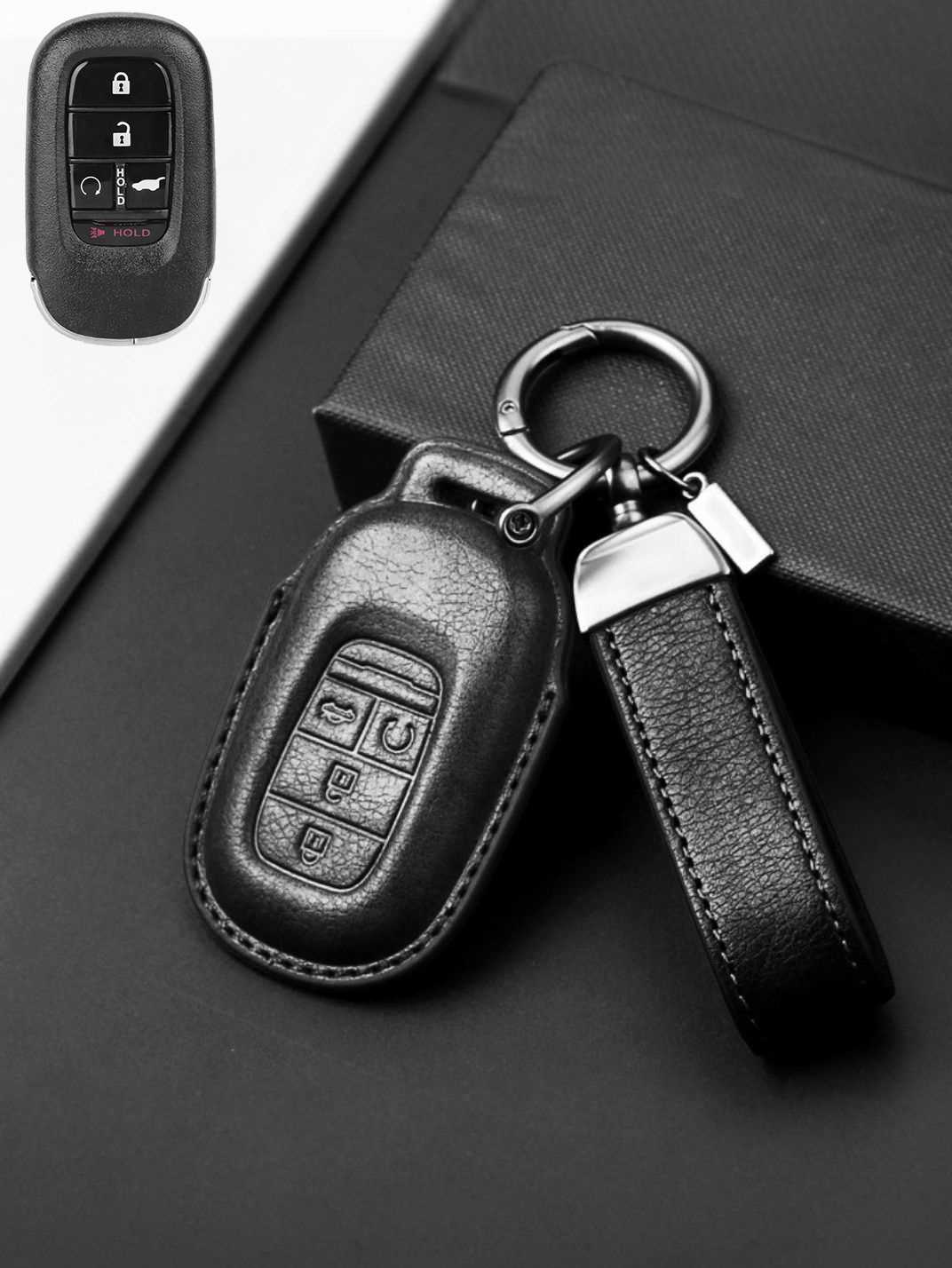 Premium Genuine Leather Honda Key Cover