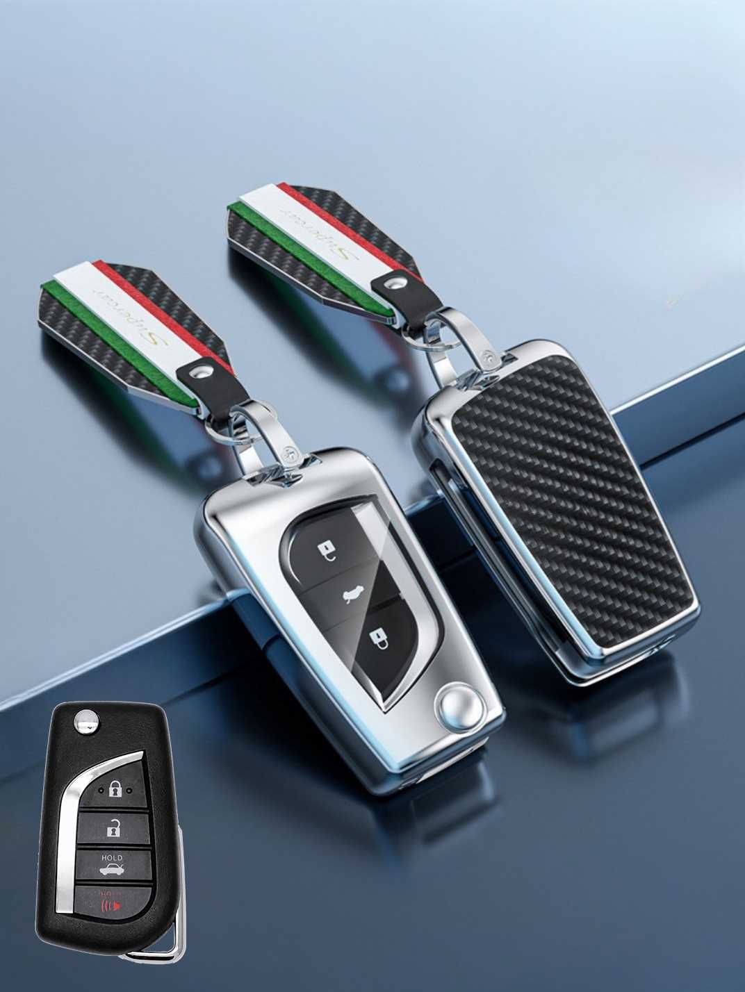 Visible Button Toyota Key Protector Shell