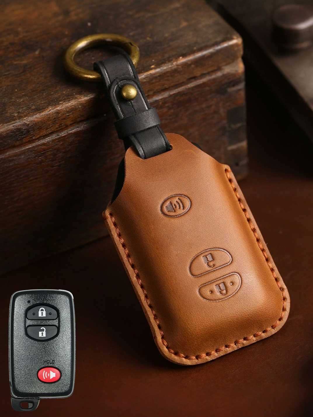 Premium Genuine Leather Toyota Key Cover
