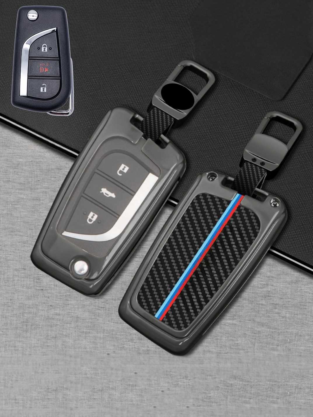 Visible Button Toyota Key Protector Shell