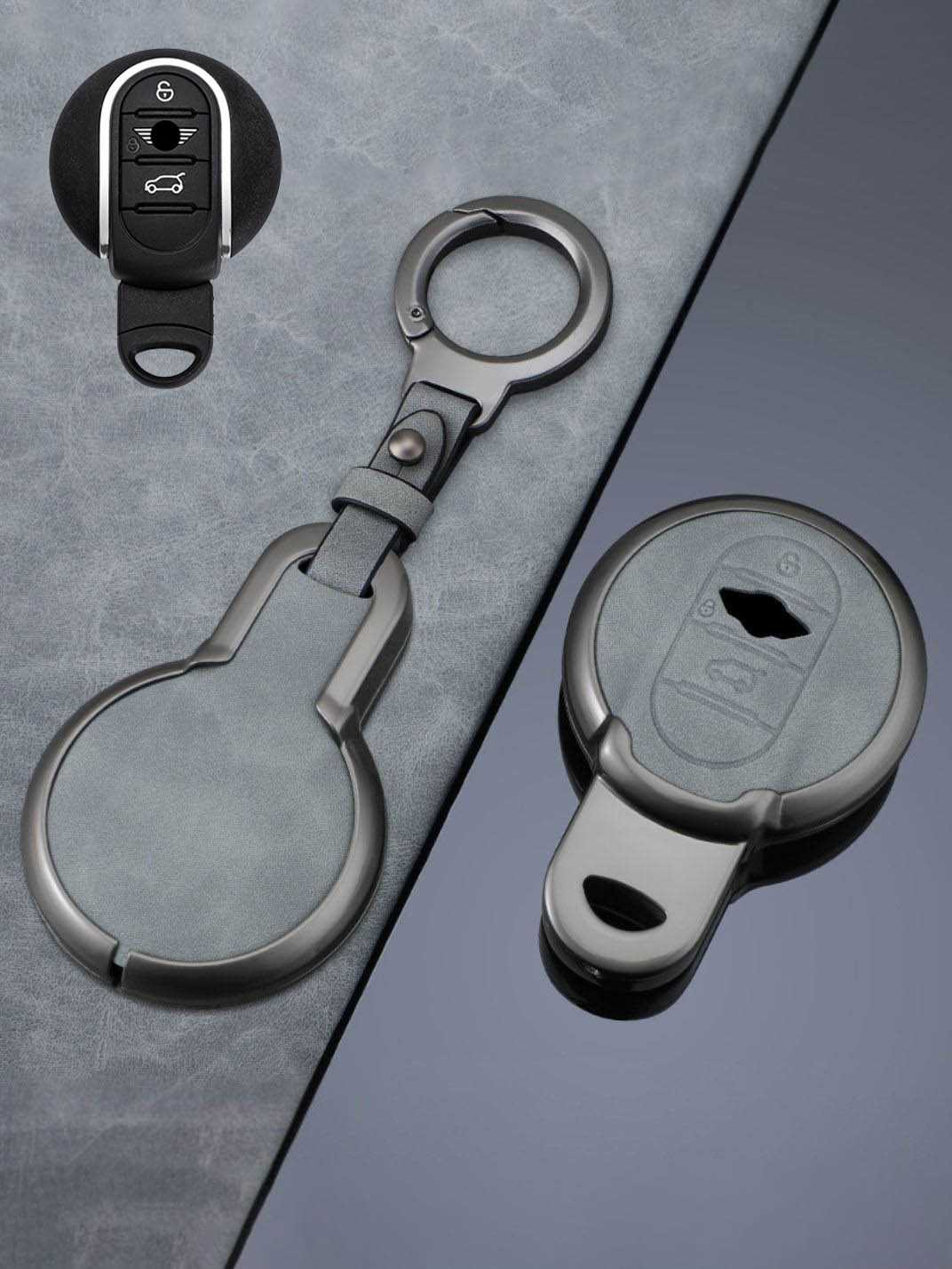 Vintage Leather & Metal Alloy MINI Key Cover