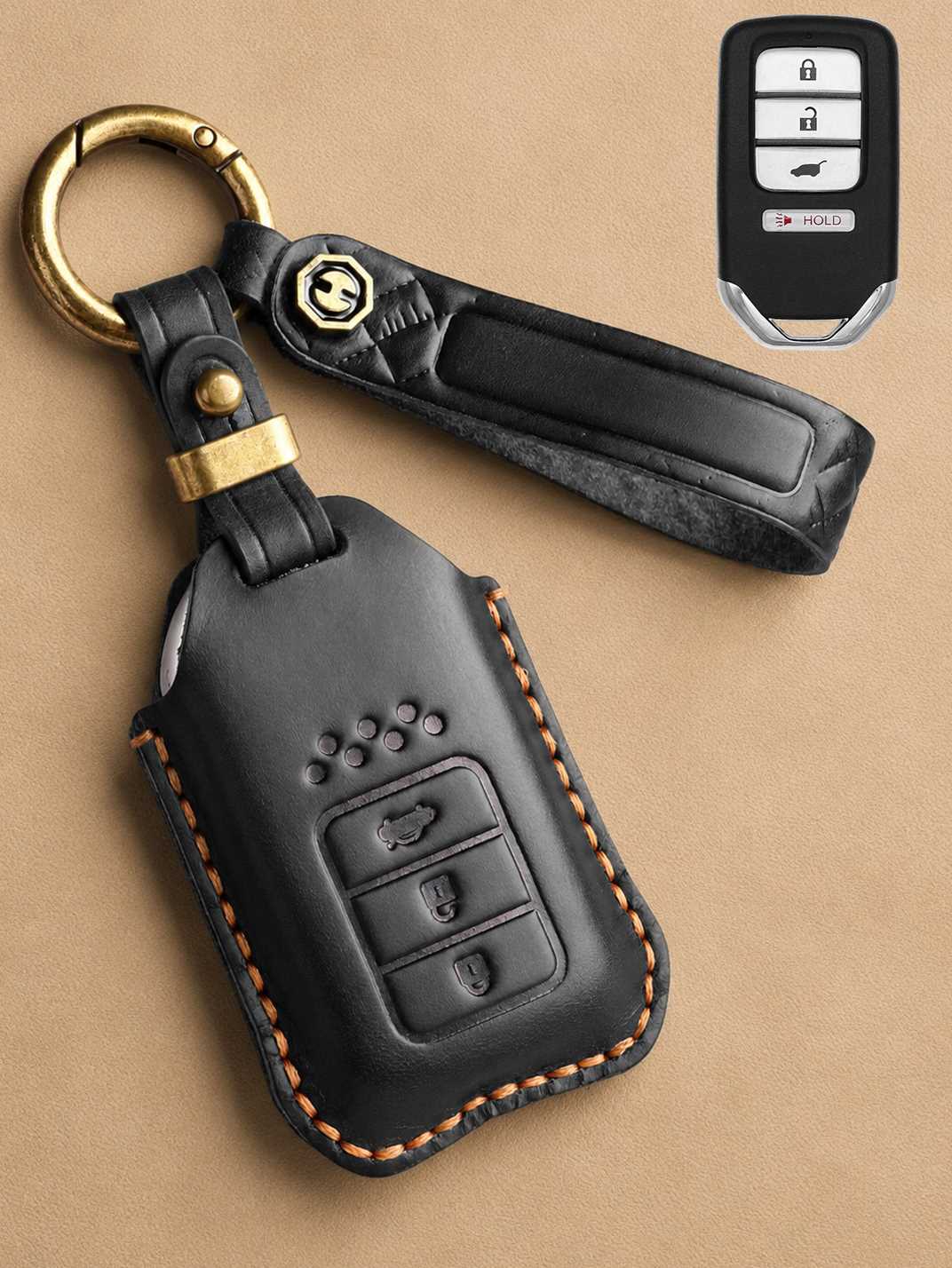 Premium Genuine Leather Honda Key Cover