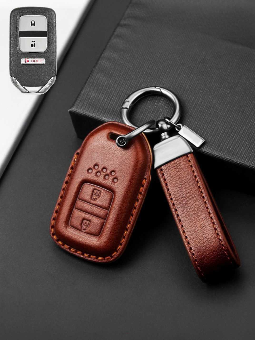 Premium Genuine Leather Honda Key Cover