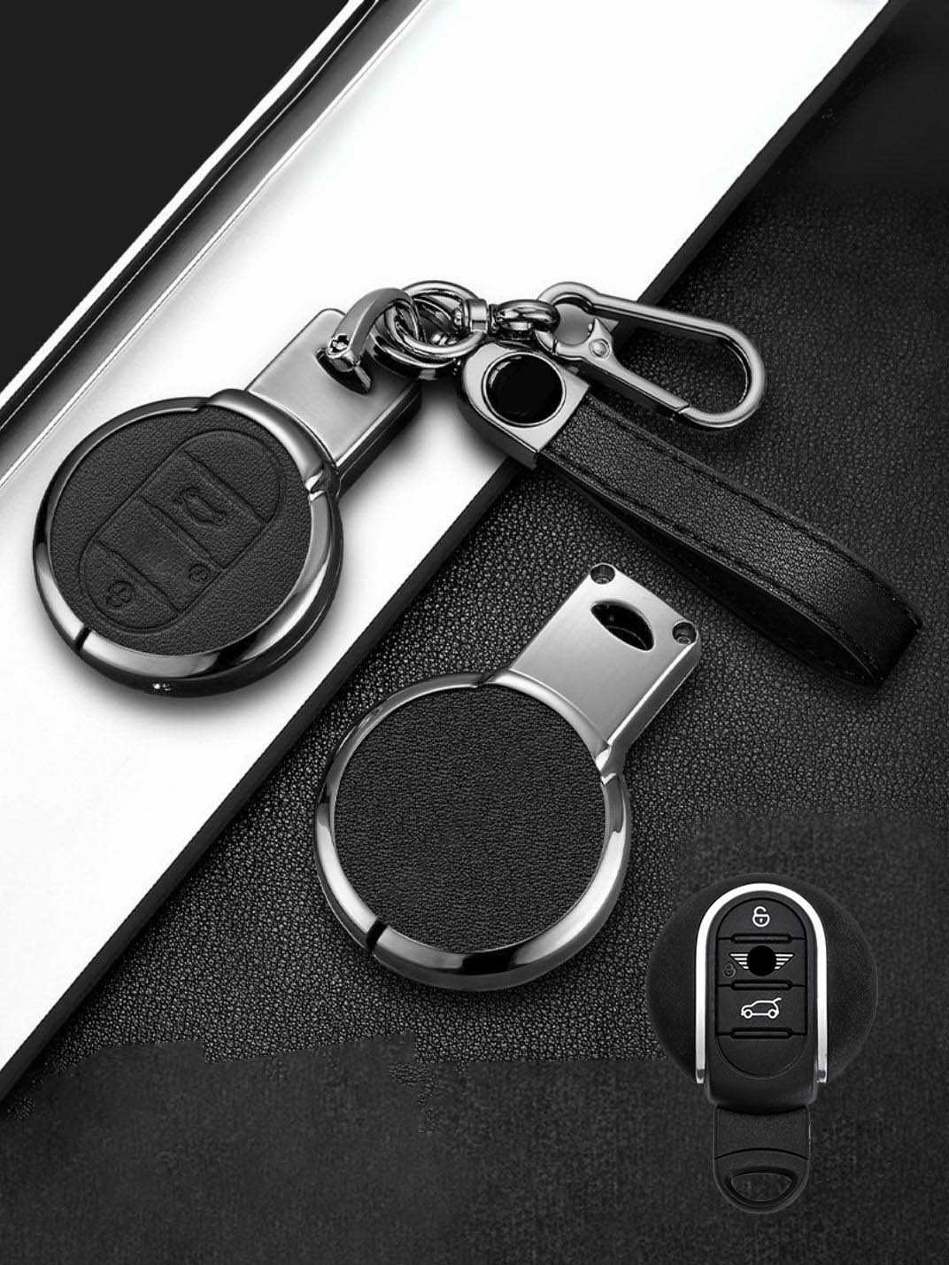 MINI Key Genuine Leather & Metal Frame