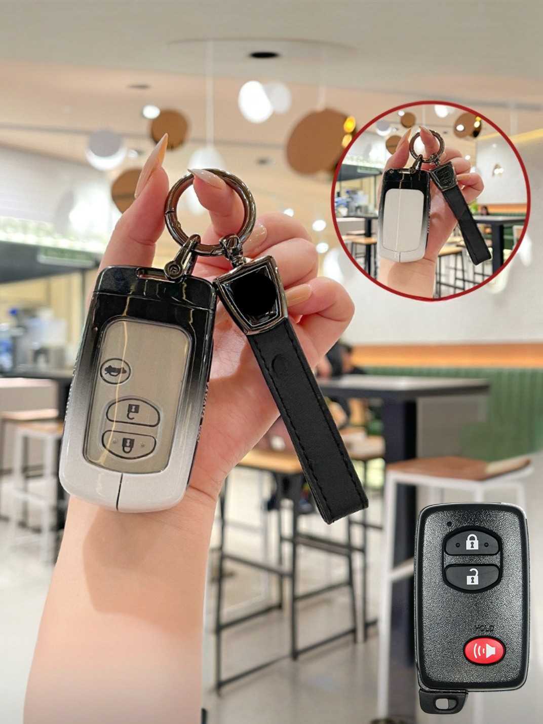 Premium Visible-Button Toyota Key Shell