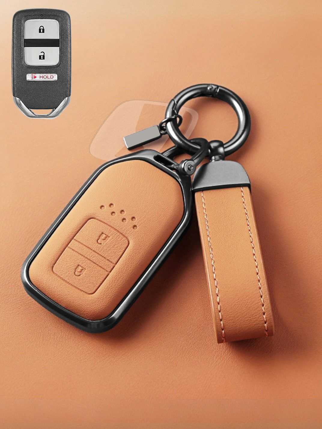 Premium Genuine Leather Honda Key Cover