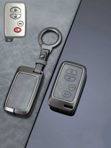 Vintage Leather Metal Alloy Toyota Key Cover