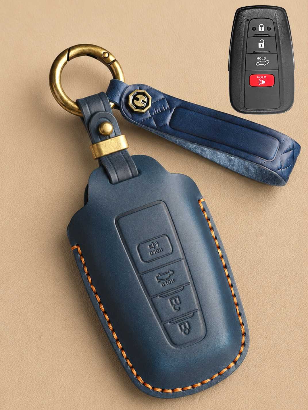 Premium Genuine Leather Toyota Key Cover