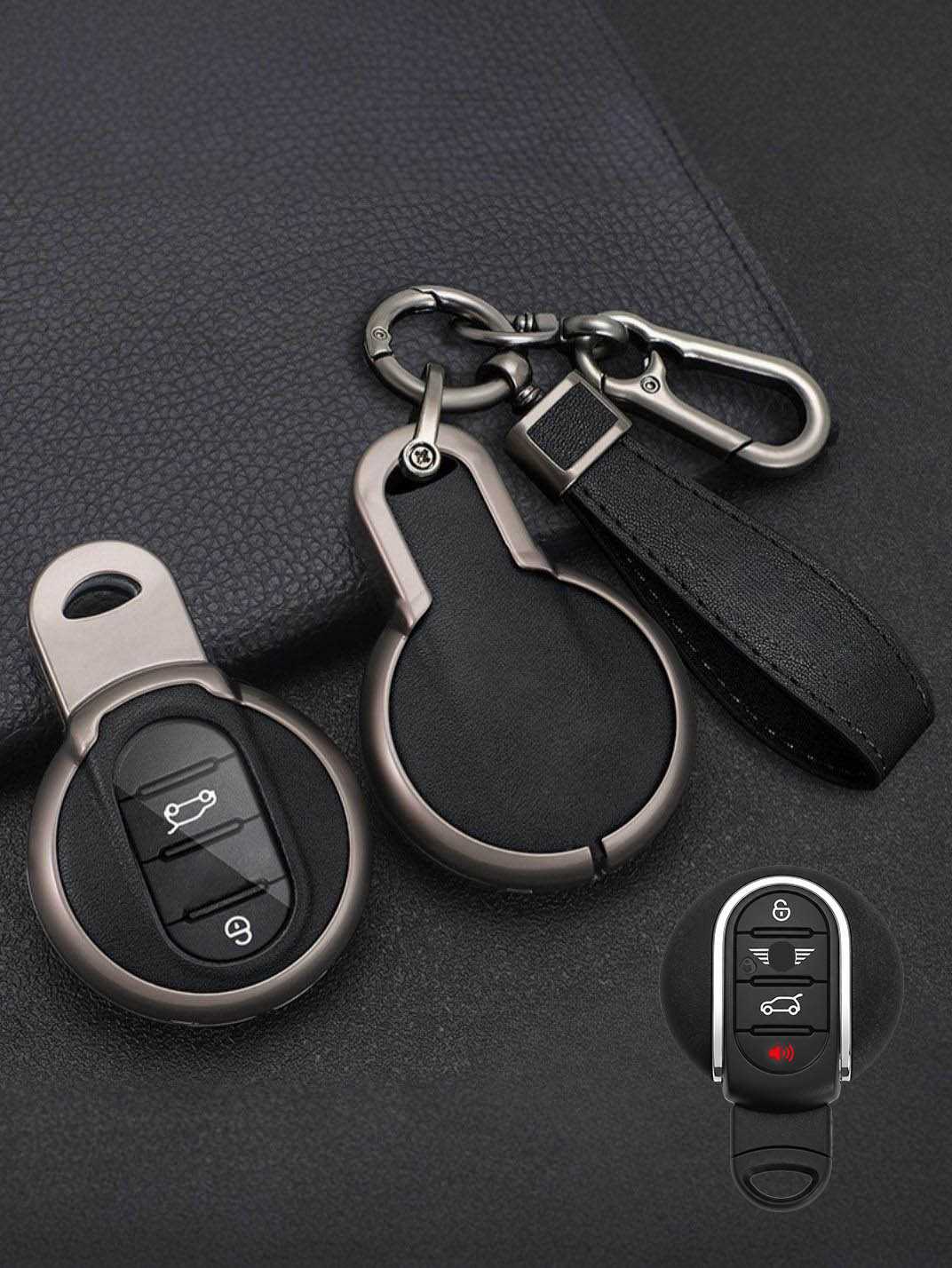 Vintage Leather & Metal Alloy MINI Key Cover