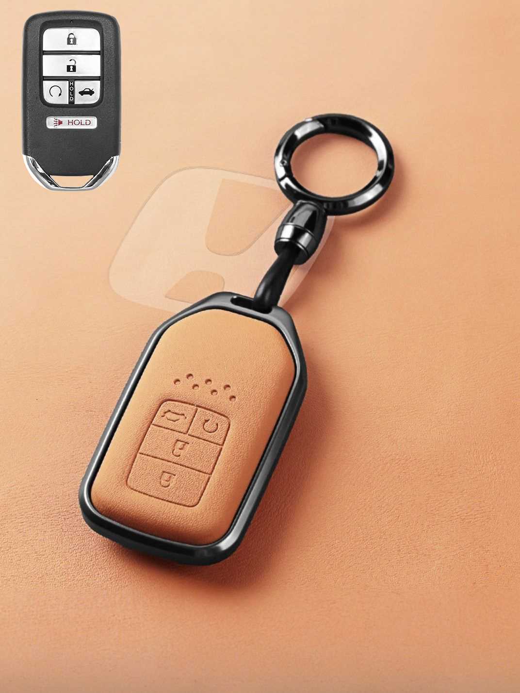 Premium Genuine Leather Honda Key Cover